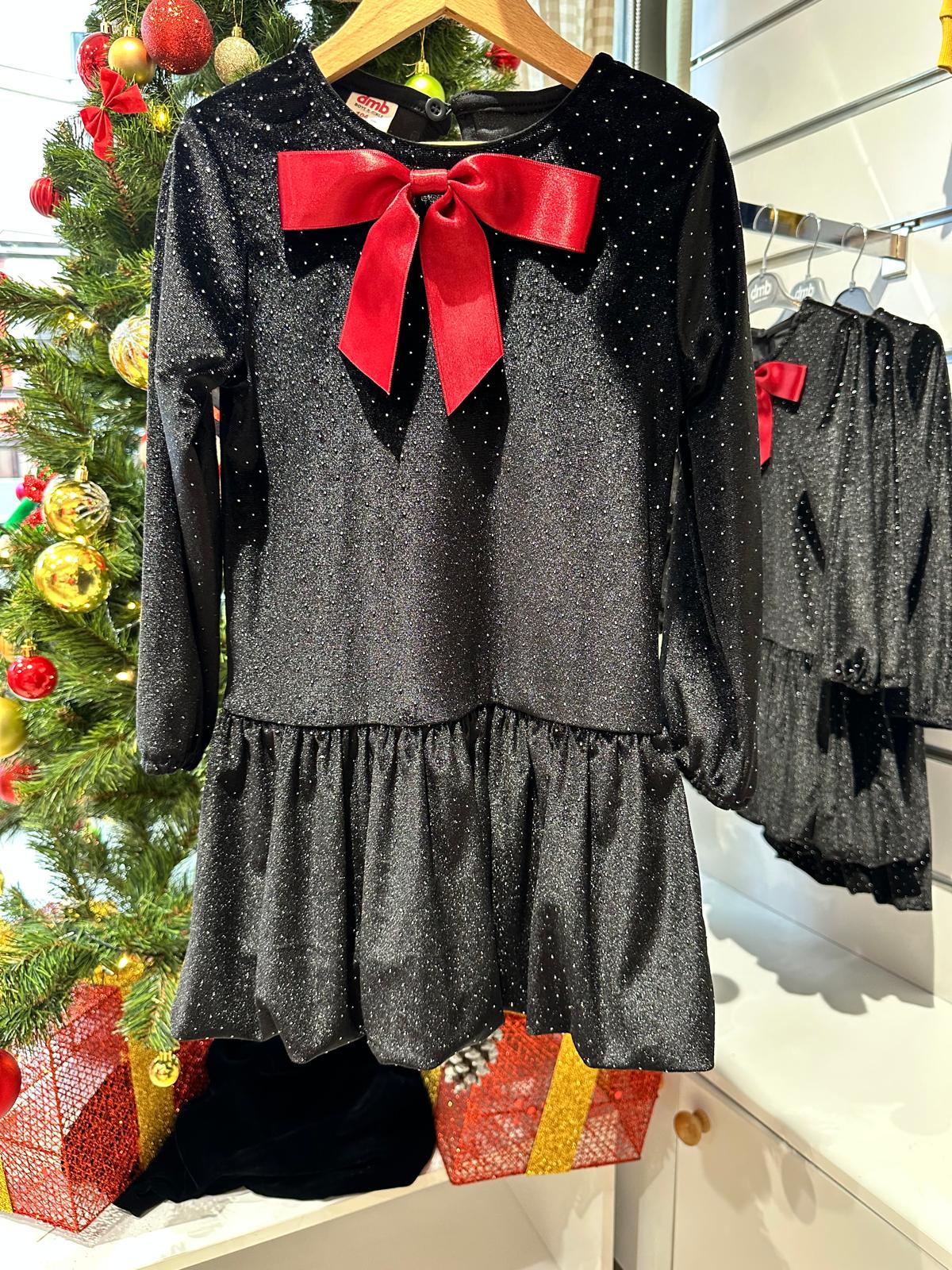 DMB FİYONKLU KADİFE ELBİSE