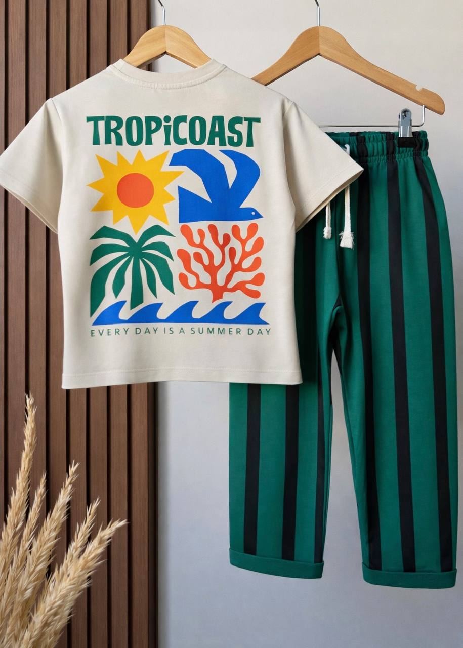 TROPİCOAST BASKI ÇİZGİLİ EŞOFMAN TAKIMI