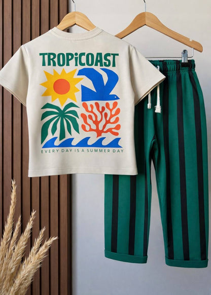 TROPİCOAST BASKI ÇİZGİLİ EŞOFMAN TAKIMI