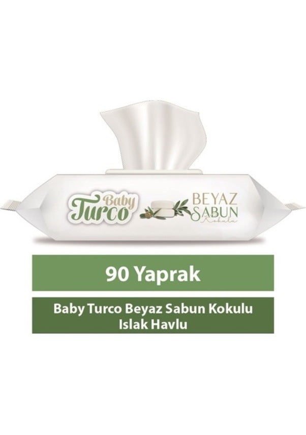 Baby Turco Beyaz Sabun Kokulu Islak Havlu Mendil 90 Adet