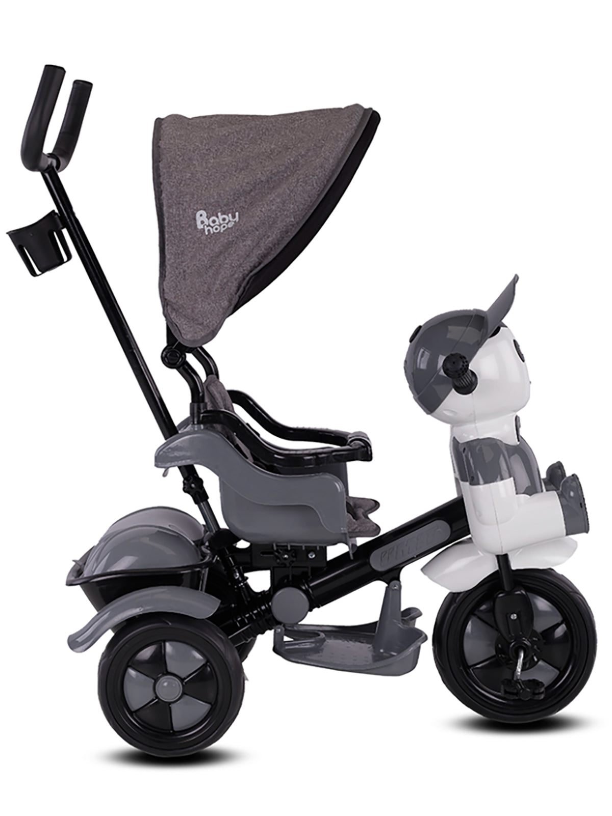 Babyhope 125 Yupi Triycle 3 Tekerli Kontrollü Bisiklet (Gri) Gri