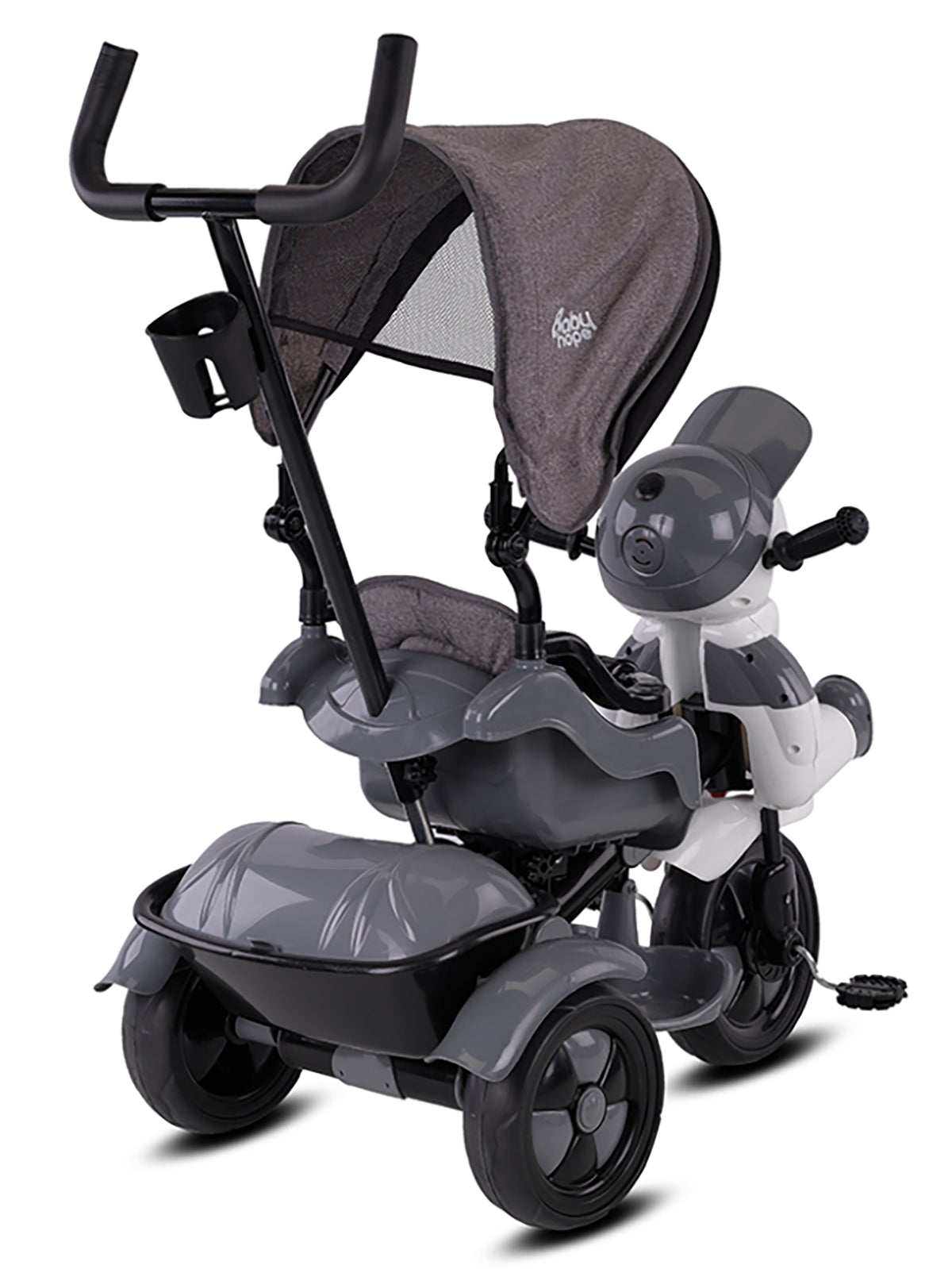 Babyhope 125 Yupi Triycle 3 Tekerli Kontrollü Bisiklet (Gri) Gri