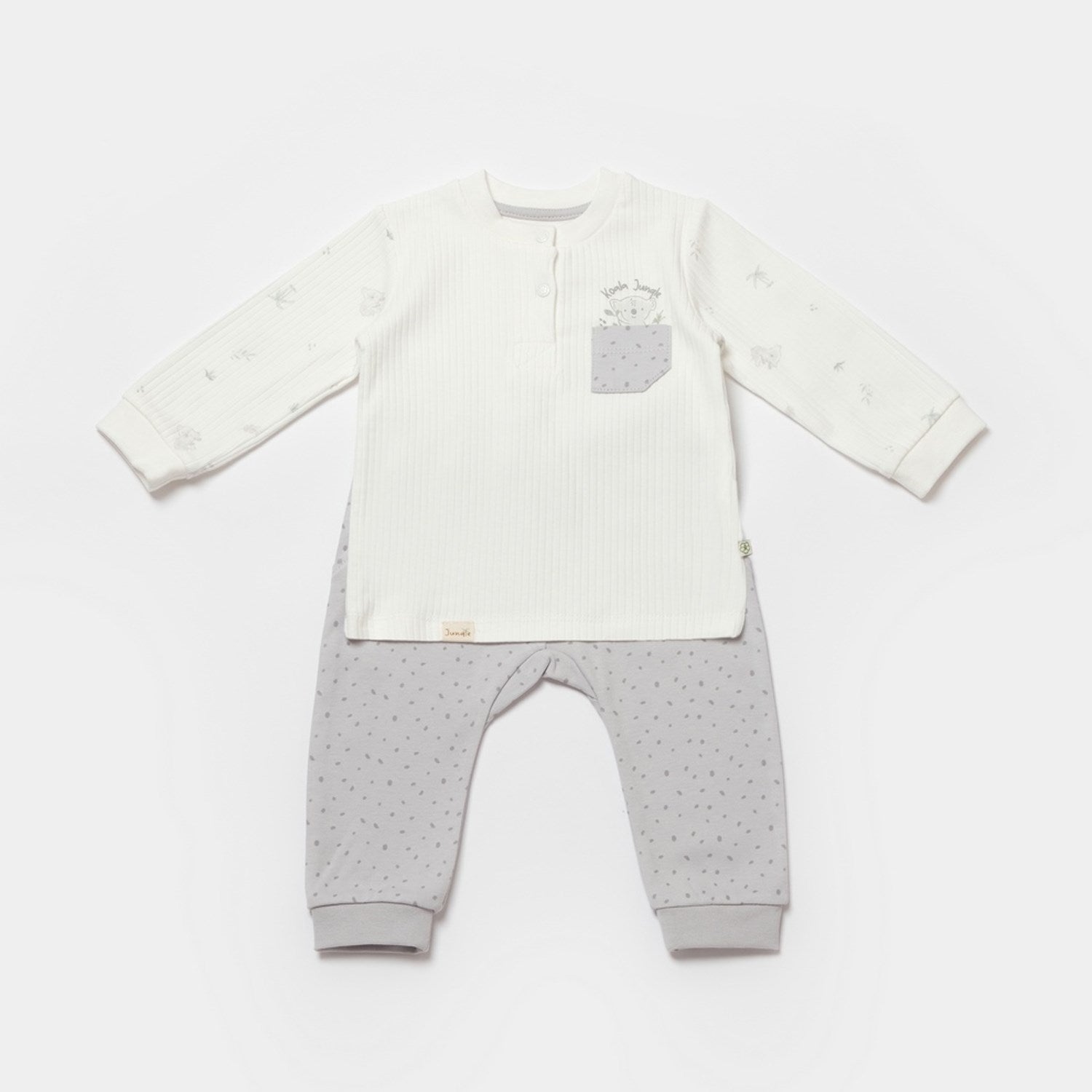 Bibaby Biorganic Koala Jungle 2'Li Bebek Takım 59776 Gri