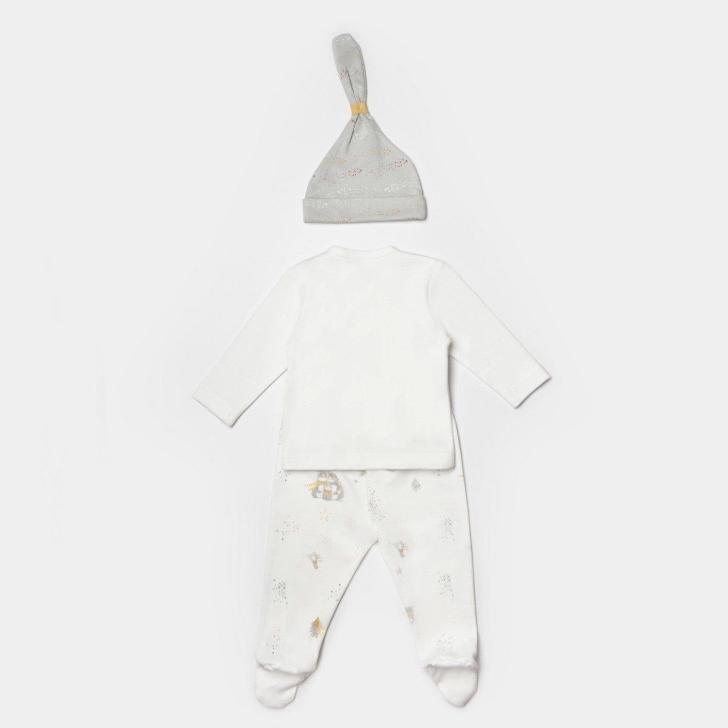 Bibaby Biorganic Penguin Club 3'Lü Bebek Set 73336 Ekru Gri