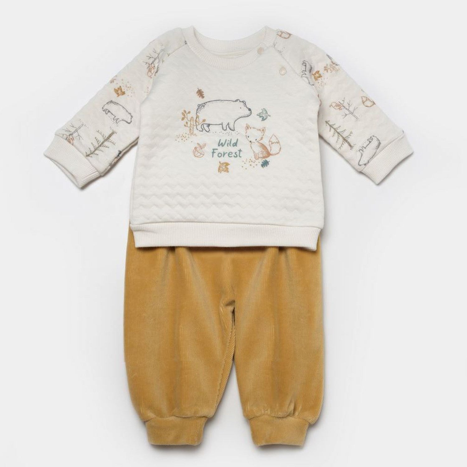 Bibaby Wild Forest 2'Li Bebek Takım 59811 Hardal Bej