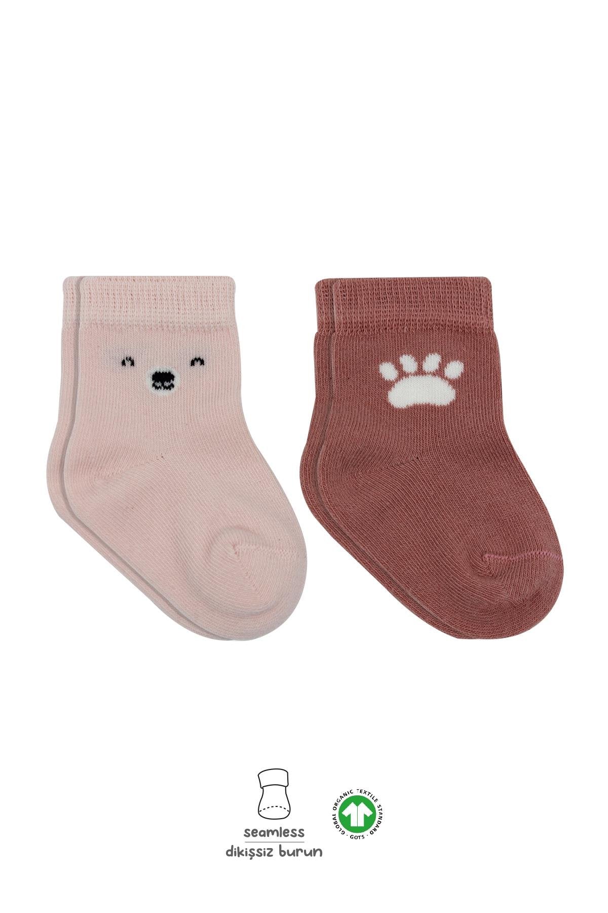 Bistyle 2'Li Bear Penye Soket Çorap 10116 Pembe