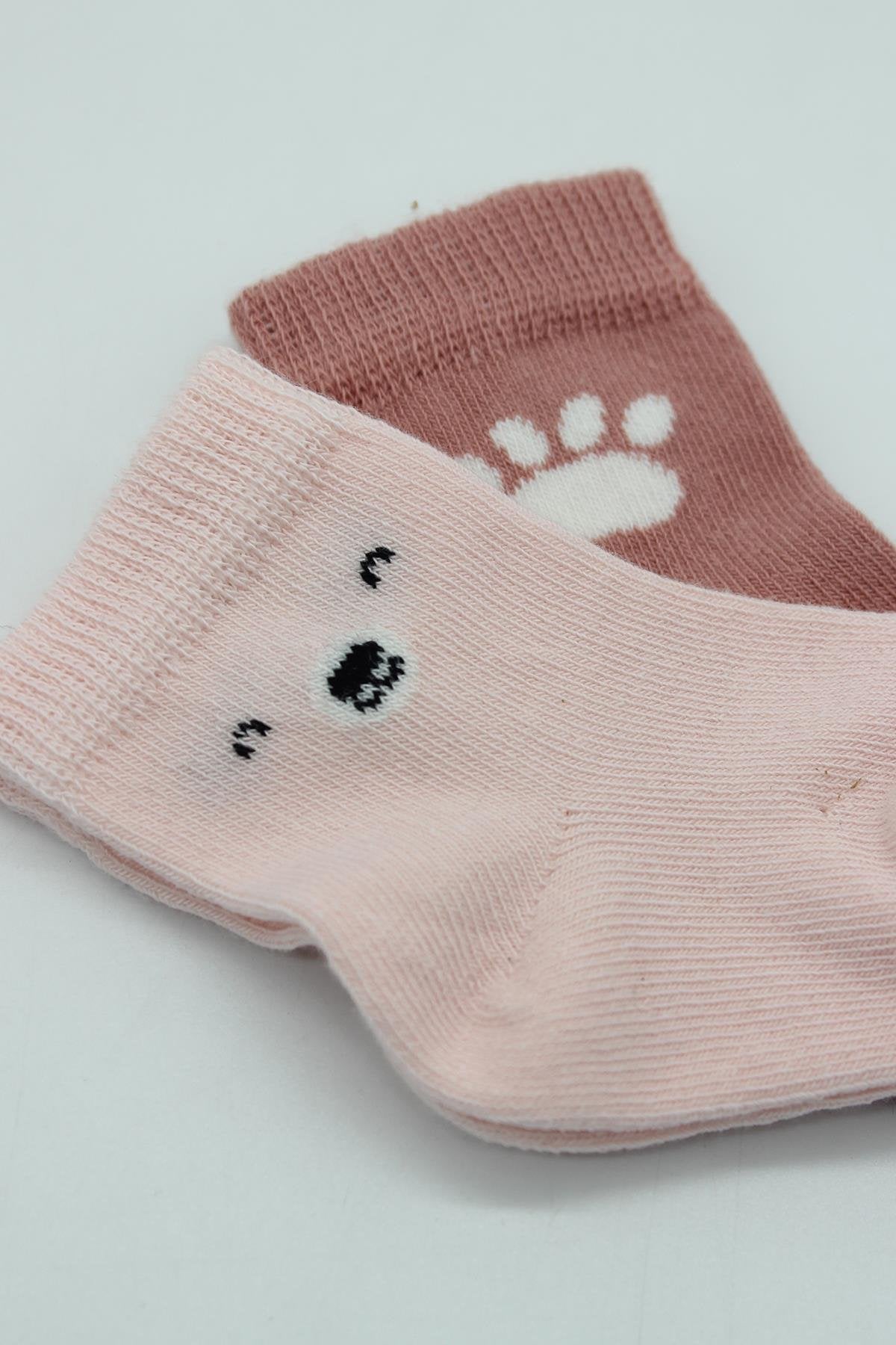 Bistyle 2'Li Bear Penye Soket Çorap 10116 Pembe