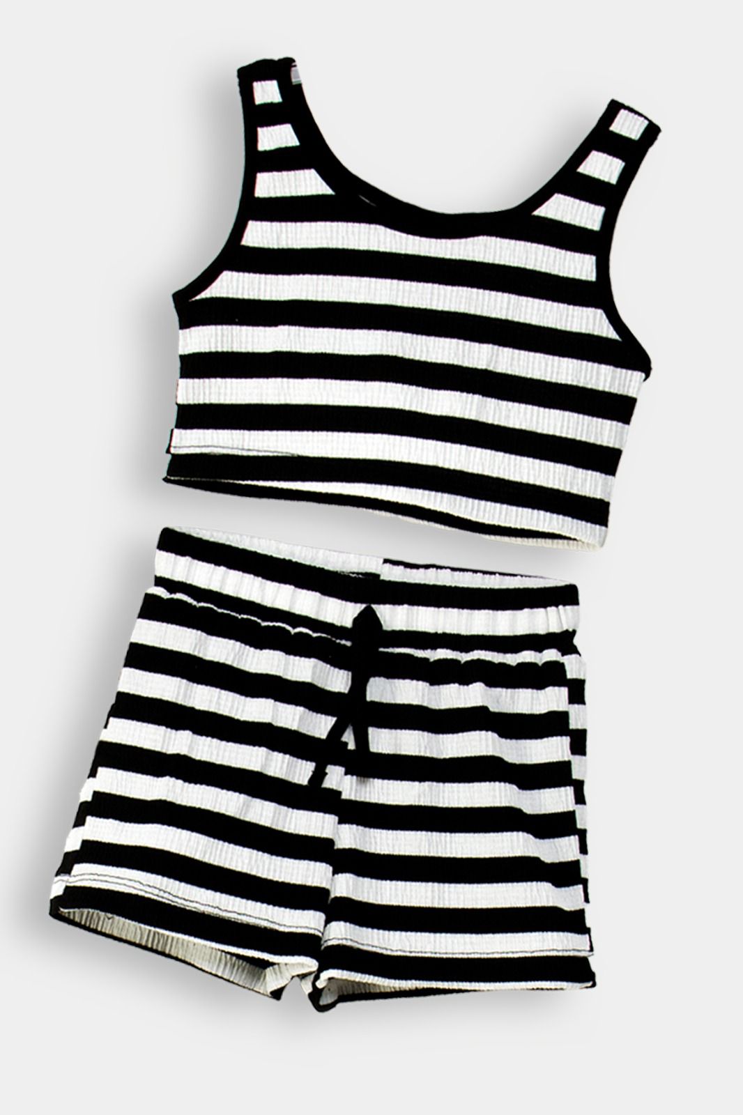 DMB ÇİZGİLİ KIZ ÇOCUK CROP TAKIM