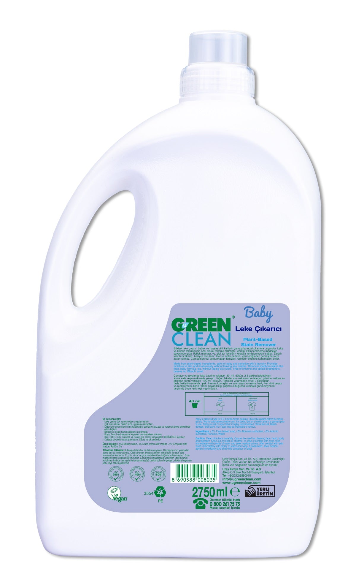 Green Clean Baby Bitkisel Leke Çıkarıcı 2750 ml