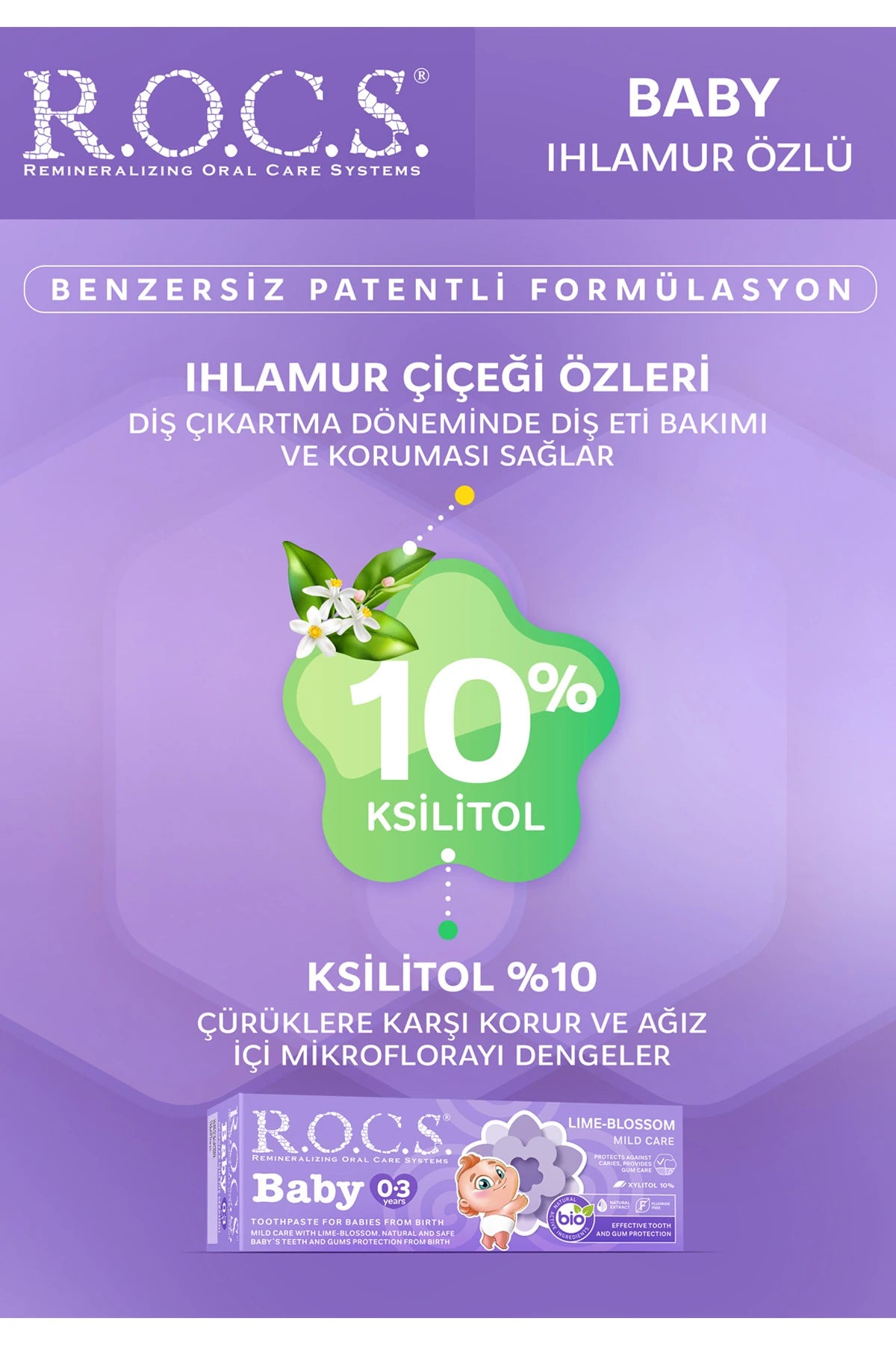 R.O.C.S.Baby Diş Macunu 0-3 Yaş 35 ml Ihlamur
