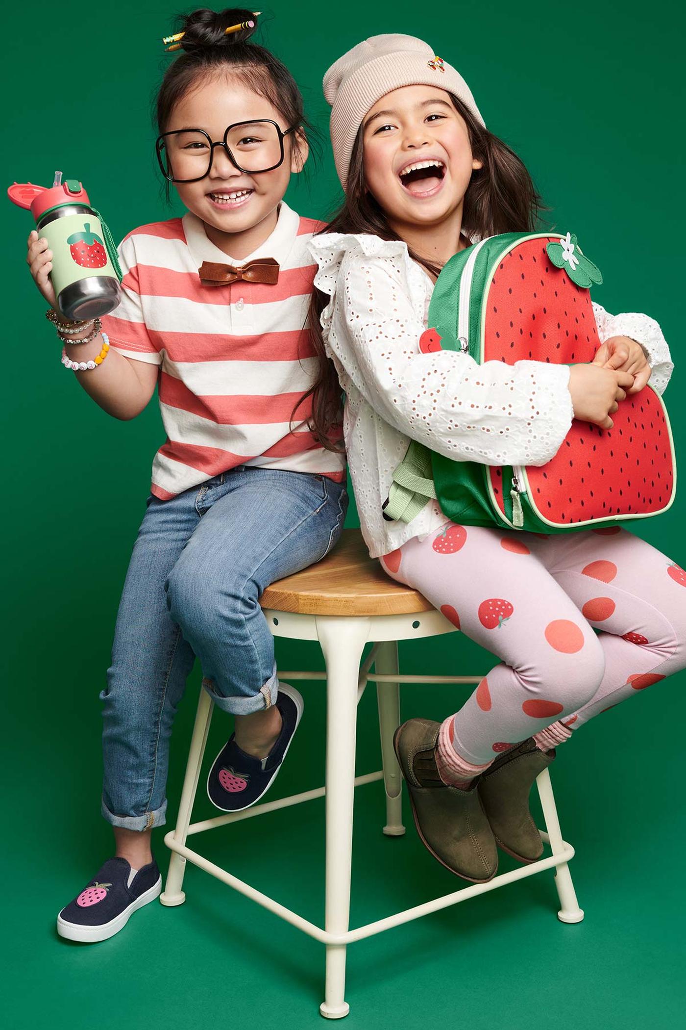 Skip Hop Zoo Pipetli Paslanmaz Çelik Suluk 350 ml Çilek