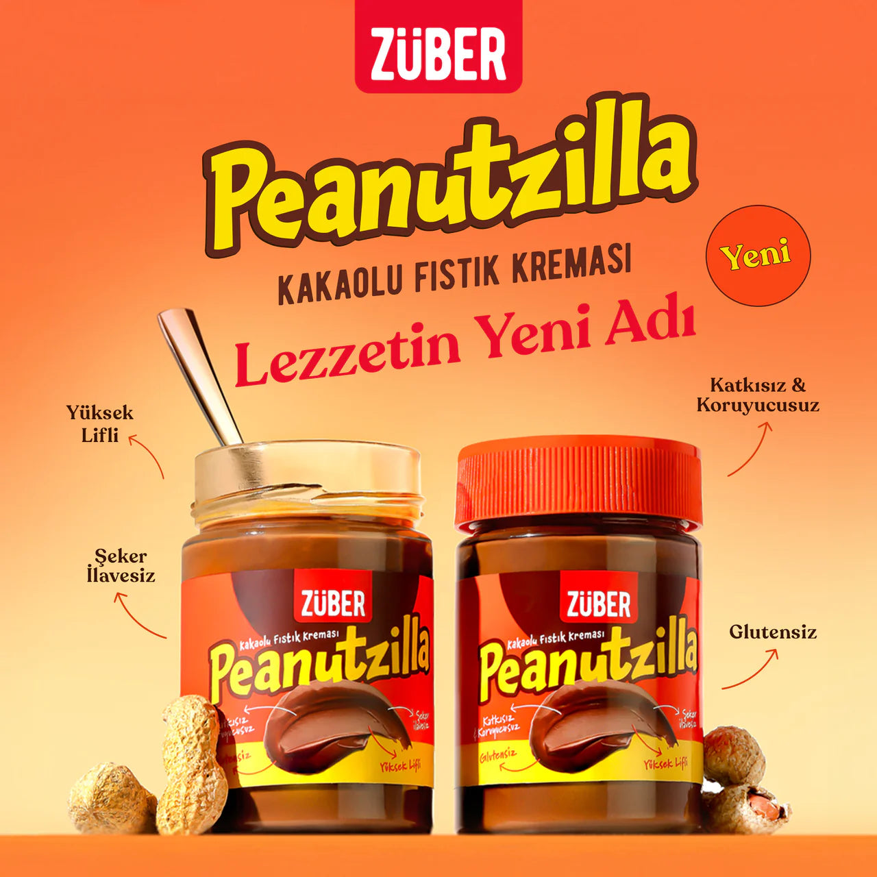 Züber Peanutzilla Kakaolu Fıstık Ezmesi 315 Gr